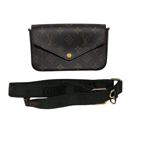 Louis Vuitton M80091 Monogram Canvas Felicie Shoulder Bag  Brown with Box and Certificate of Authenticity (LN)