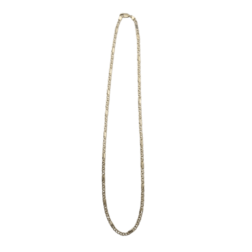 18ct Yellow Gold Double Figaro 3-1 Necklace 22.8g 58cm