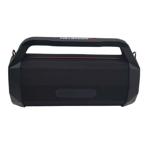 Monster Street Rechargeable Boombox MT-BBS04, Black, Like New, With Box, Manual, Strap, USB Cable + AUX Cable (CP 1355078)