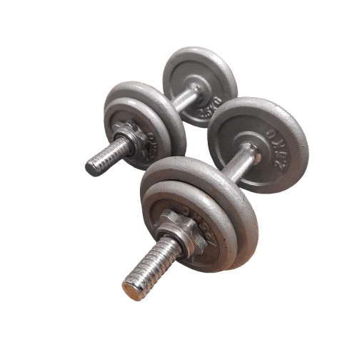 Cast Iron Dumbbell Set – Pair with Plates – Pickup Only (GE 1345804)