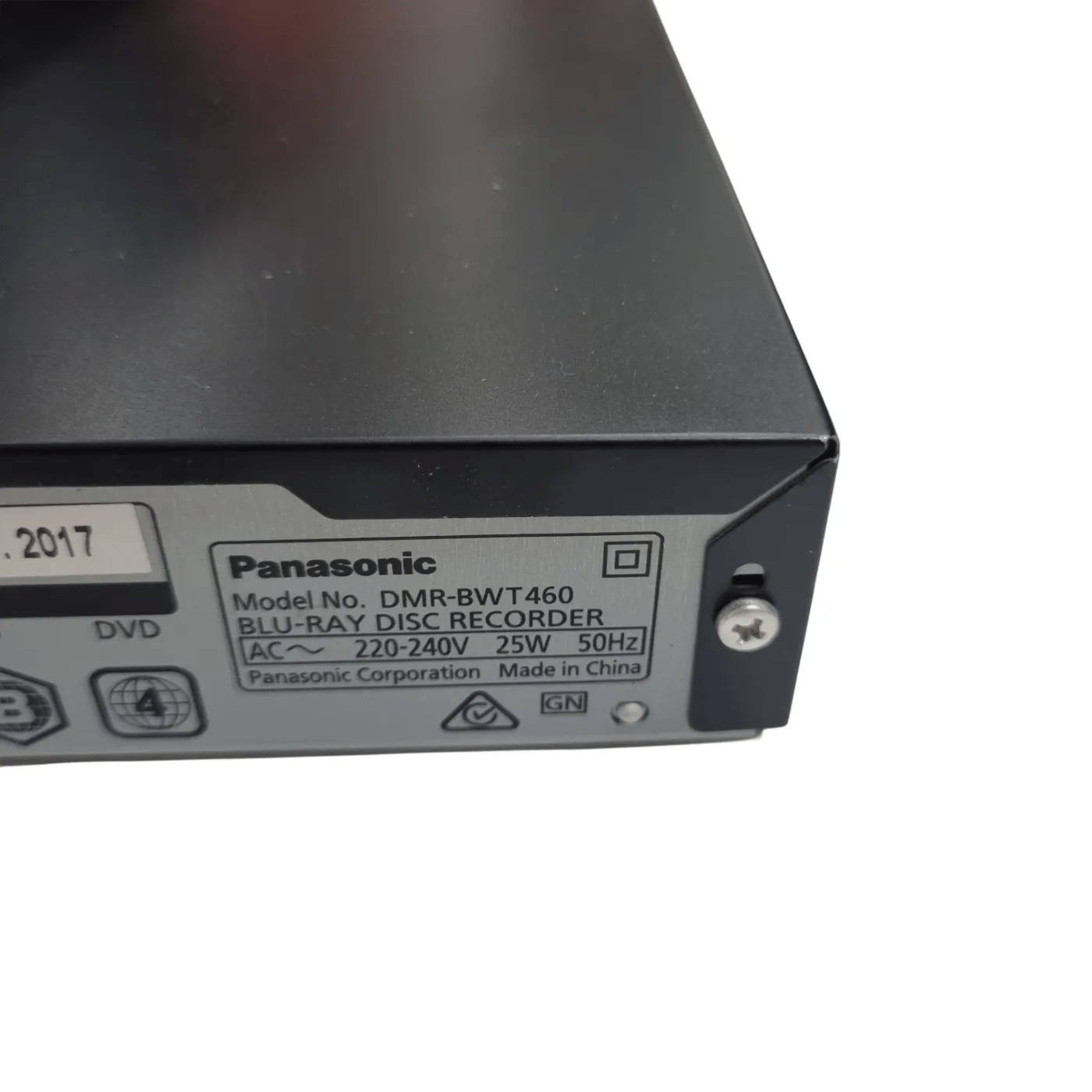 Panasonic DMR-BWT460 500GB HDD Blu-Ray DVD Recorder/3D Player with Twin HD Tuner + Remote + Power + AV Cables