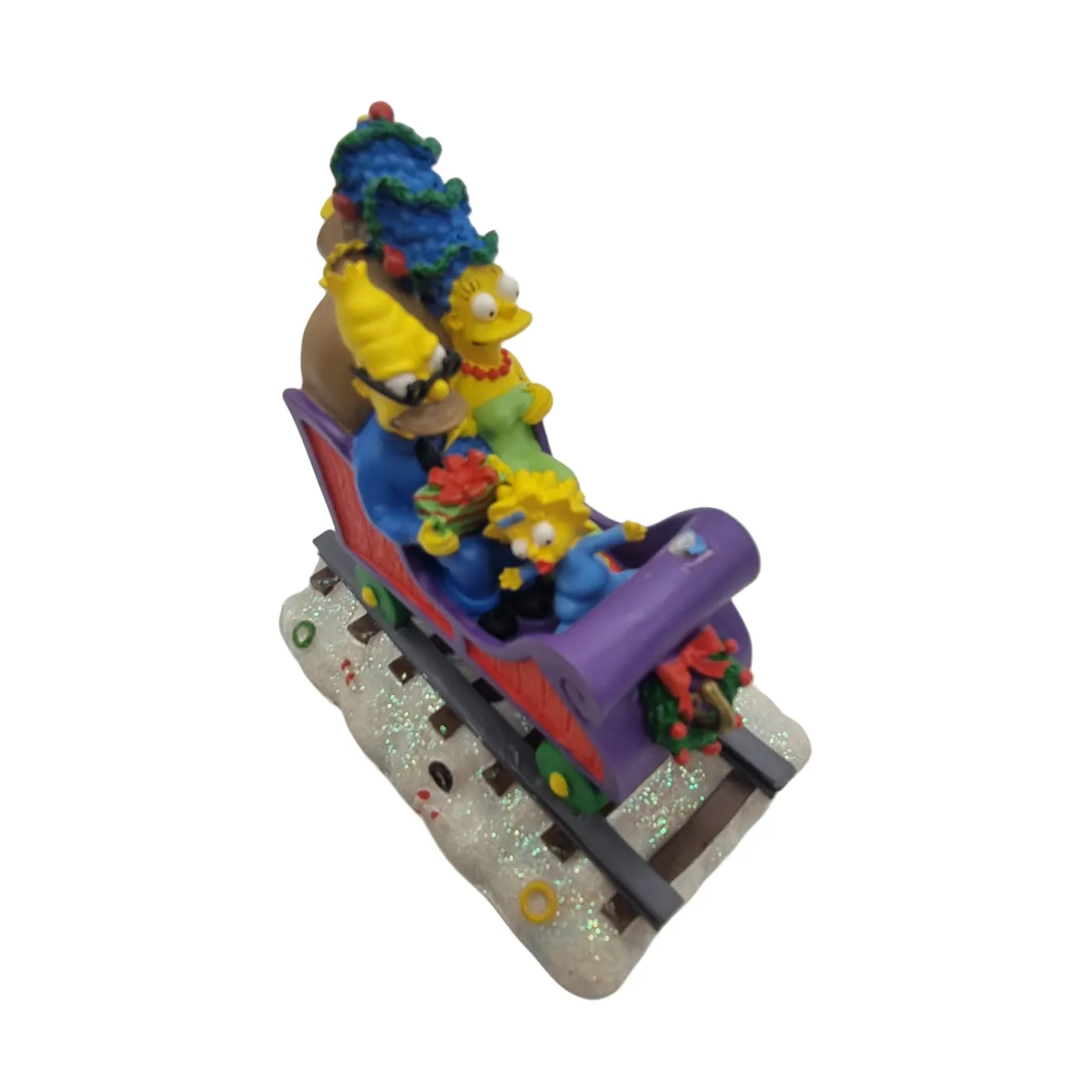 THE SIMPSONS SCULPTURE: ALL ABOARD FOR THE CHRISTMAS EXPRESS  Issue 4808C – With COA * Broken Part