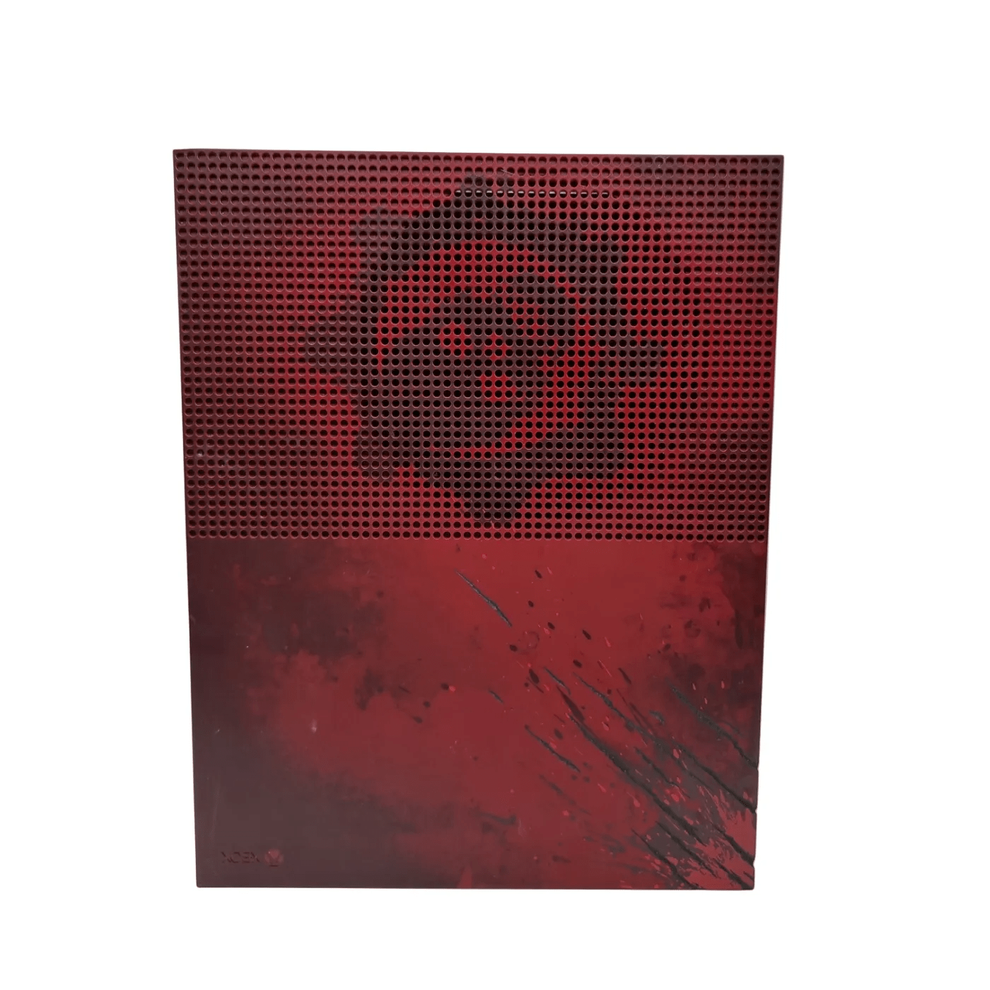 Microsoft Xbox One S – All‑Digital Edition (Model 1681, Crimson Red)+ Power Cable+ HDMI Cable+ Controller (controller missing back) (WR 1351343)