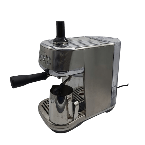 Breville Bambino Plus Espresso Coffee Machine BES500 BSS/A, Silver, Good Condition, With Milk Jug, Tamper, Portafilter + Tank (NA 1355201)