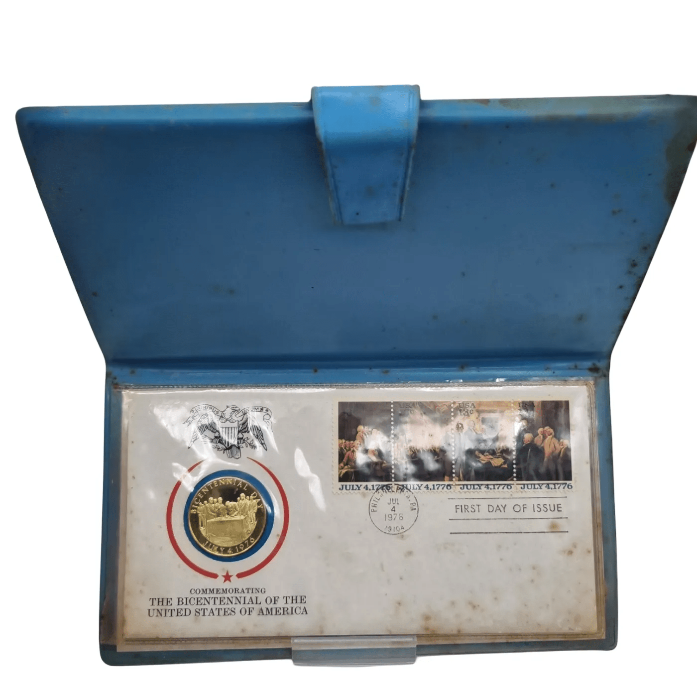 USA 1976 July 4 Silver Coin – American Bicentennial Medallic First Day Cover (WR 1344499)
