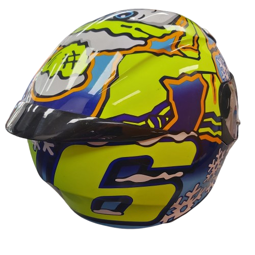 Agv Motorcryle Helmet Winter Edition Manufacture Date 09/2021 * There Is A Deep Scratch On Visor* (CP 1344222)