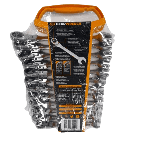 GearWrench 12-Piece Flex Head Ratcheting Wrench Spanner Set