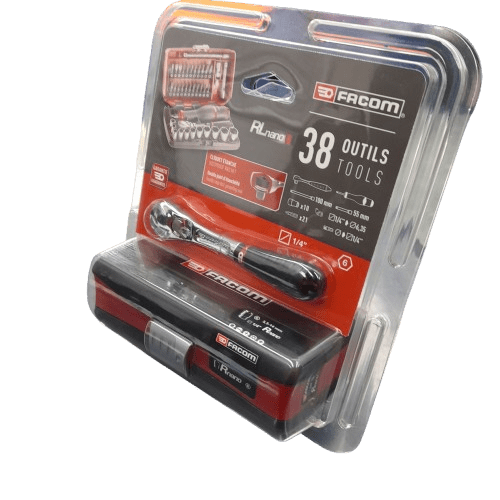 Facom R.360NANO 38Pce Metric 1/4” Standard Socket Bit Set with Ratchet Like New