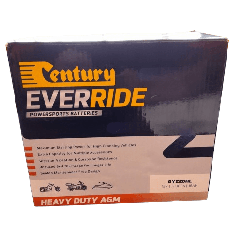 Century Everride Battery GYZ20HL 12v 320CCA 18AH Bike Battery
