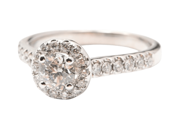 Ladies 14ct White Gold Brilliant Cut Diamond Cluster Ring 0.79ct TDW J 1/2 With Valuation