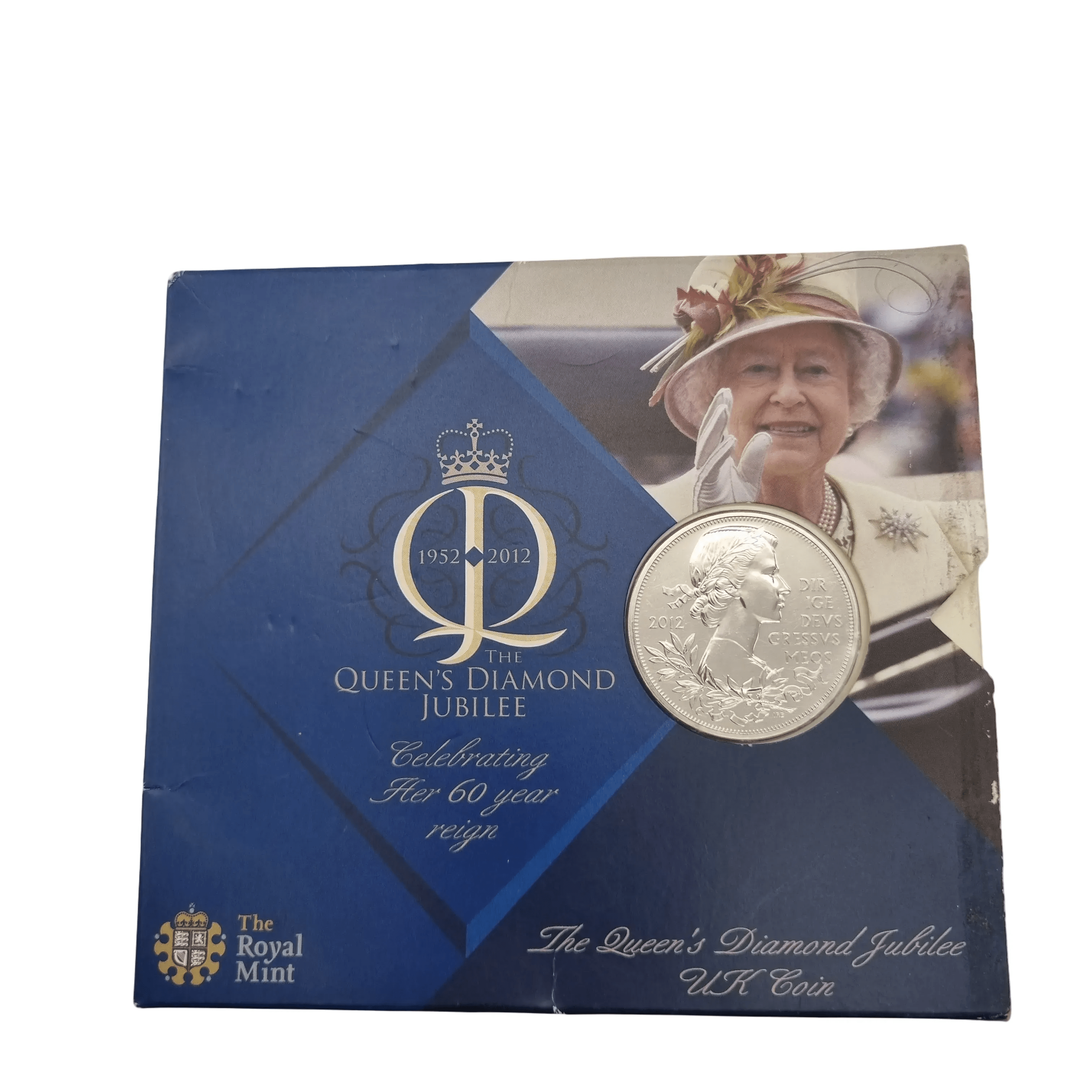 2012 Queen Elizabeth II Diamond Jubilee Five Pound Crown Brilliant Uncirculated Coin