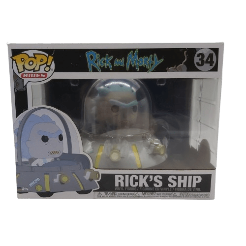 Rick And Morty: Rick’s Ship #34 Pop Rides Funko Figurine Good Condition In Box (CP-1353366)
