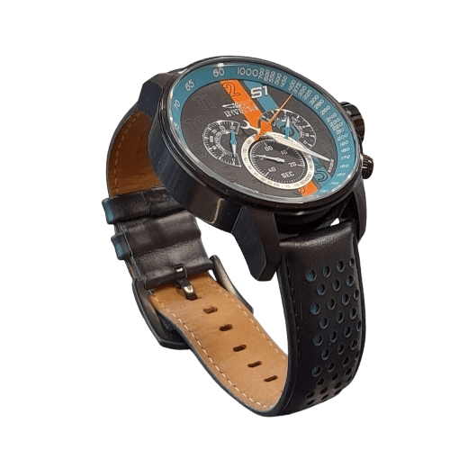 Invicta S1 Rally Chronograph GMT Quartz Black Blue Orange Dial Men’s Watch ( GE )