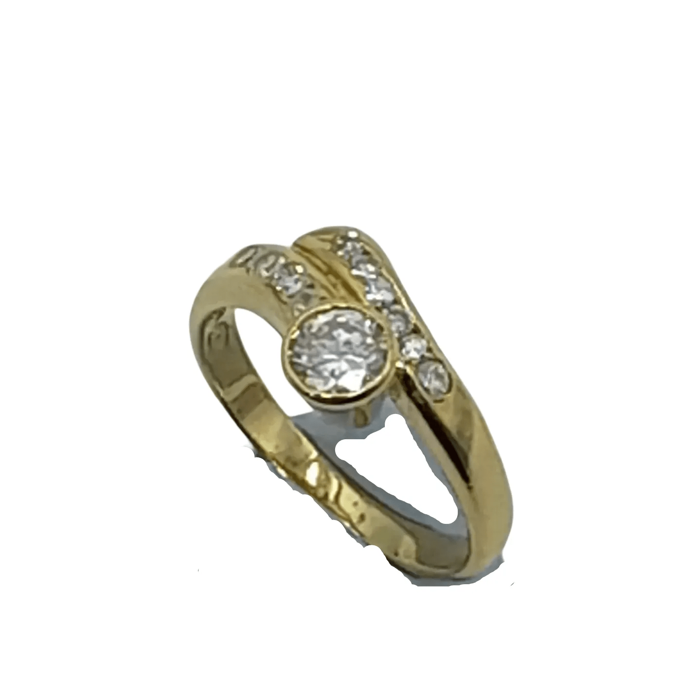 Ladies 18ct Yellow Gold 11 Stone Diamond Ring 0.41 TDW H 4 With Valuation