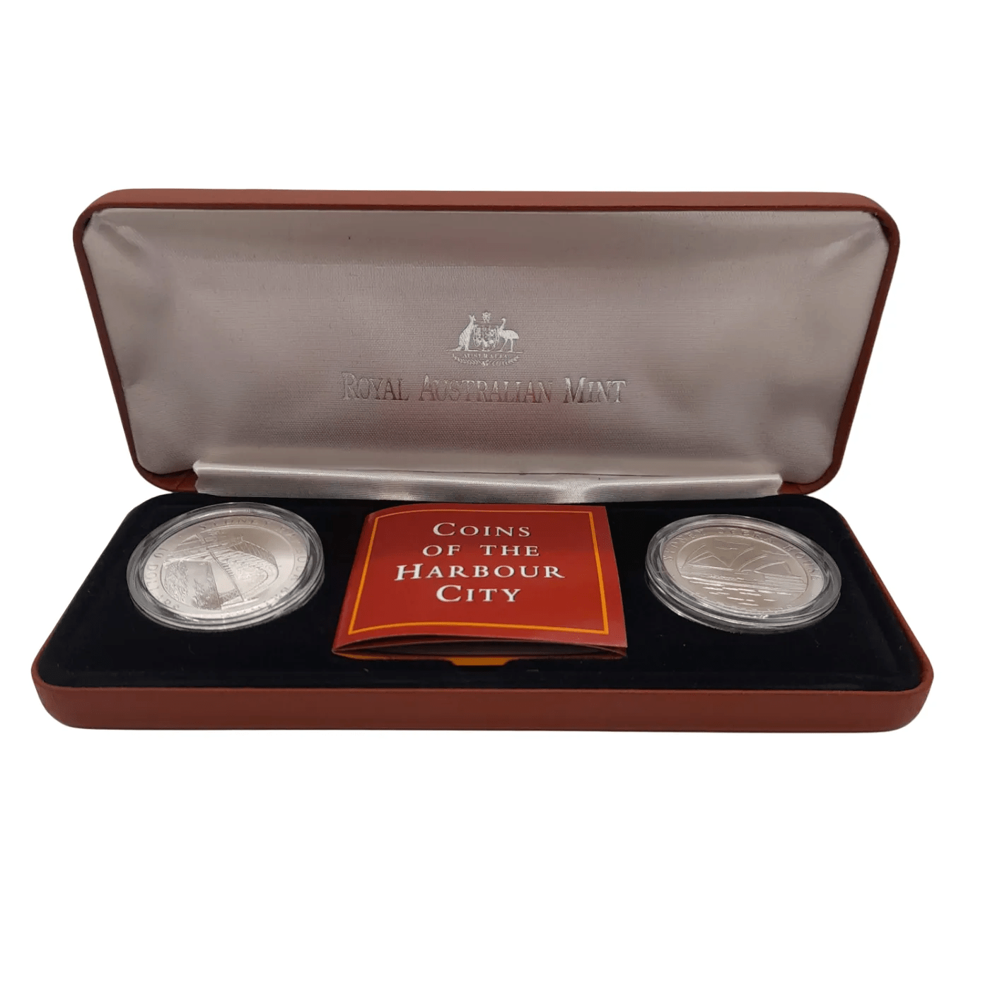 Royal Australian Mint – 1997 “Coins of the Harbour City” Silver 2-Coin Set (with Case & COA) – WL 1348001