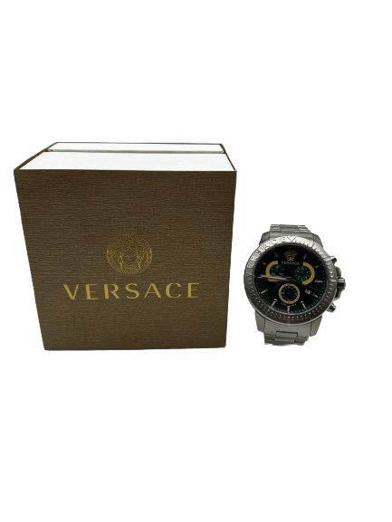 Unisex Green/Silver Versace Watch VE2E With Box And Spare Links – Like New (CP-1343443)