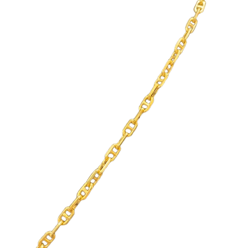Unisex 18ct Yellow Gold Chain Link Necklace with Cross Pendant. (NG1342434)