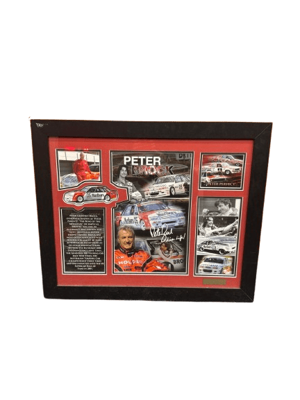 The Master And His Apprentice Peter Brock And Craig Lowndes Frame With Certificate Of Authentication **Pick Up Only**