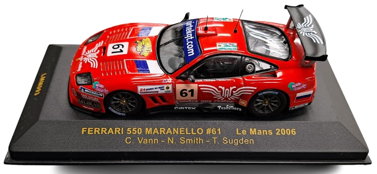 IXO Models Ferrari 550 Maranello #61 Collectable Model Car 1:64 Scale with Case