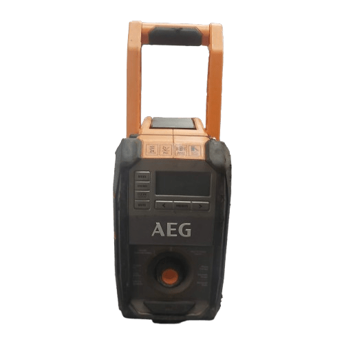 AEG BRFM18 18v AM/FM Jobsite Radio, Good Condition, Skin Only, One Screw Missing From Handle