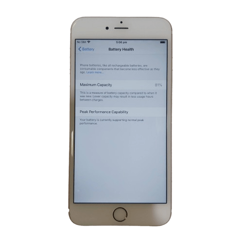 Apple iPhone 6S+ 64GB Rose Gold 81% Battery Health No Charger