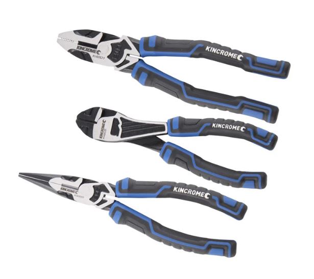 KINCROME 3 Piece Combination Pliers Set K4220 Like New In Packet (MR)