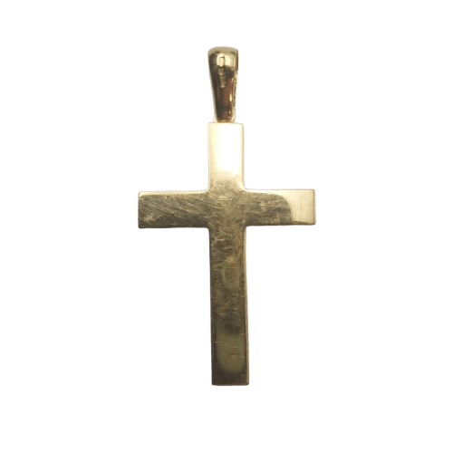 18CT Yellow Gold Cross Pendant – 3.6g, 2.6cm x 1.7cm
