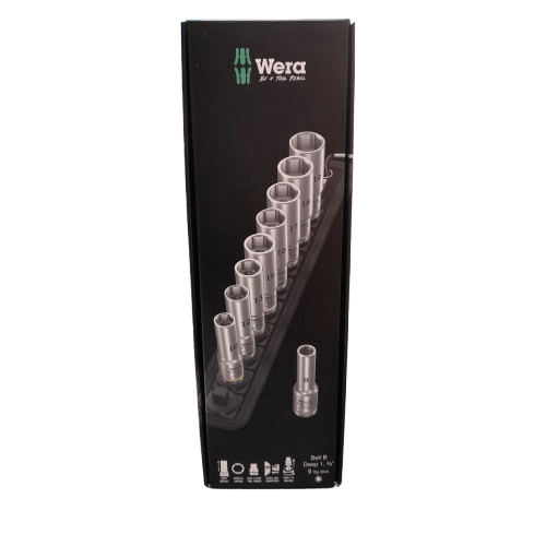 Wera Belt B Deep 1 3/8” 9Pce Socket Set Like New