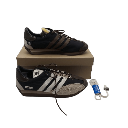 ADIDAS Song For The Mute Country OG Trainers, MENS US 8.5, Core Black / Core White / Wonder Beige In Box
