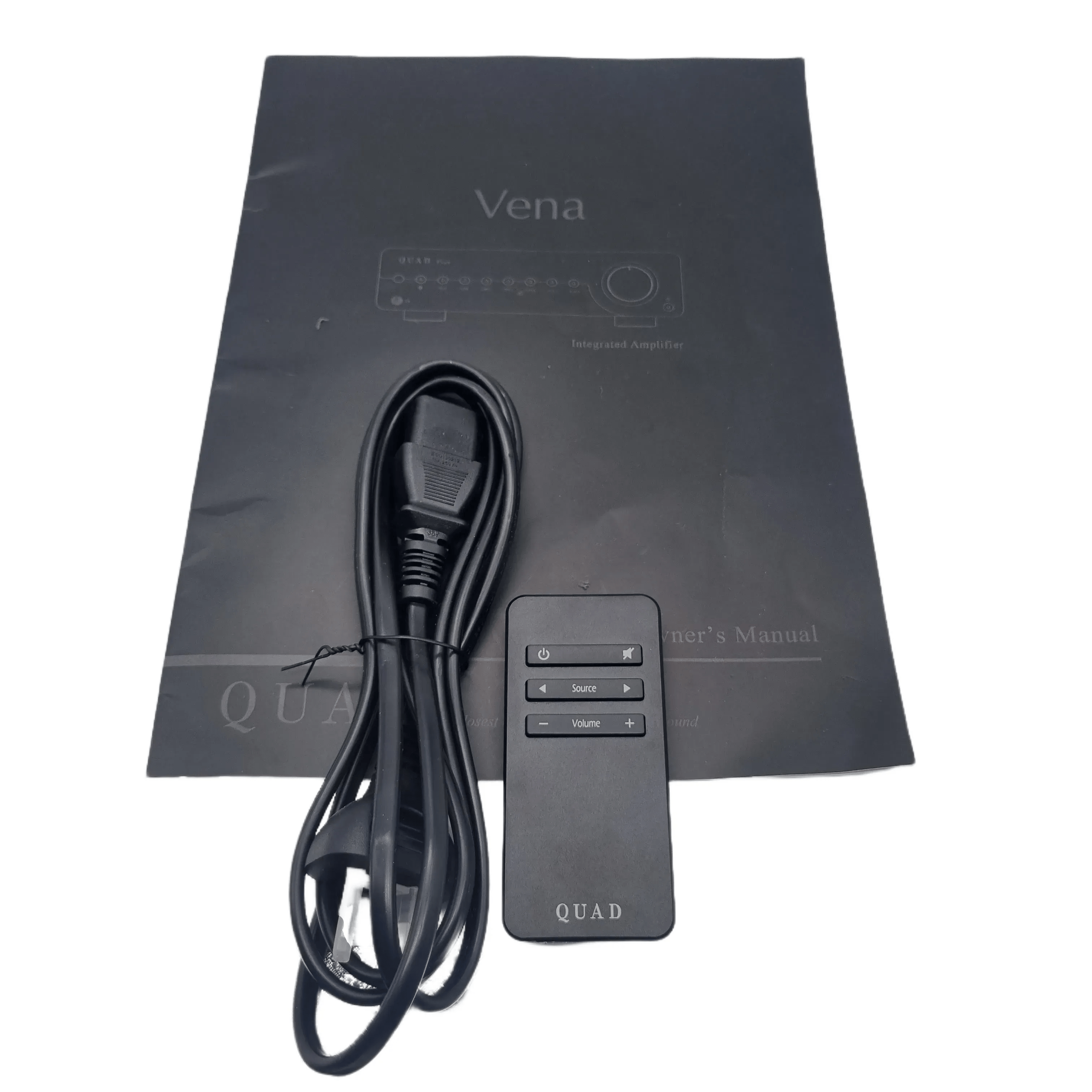 Quad Vena Stereo Amplifier + Power + Manual + Remote