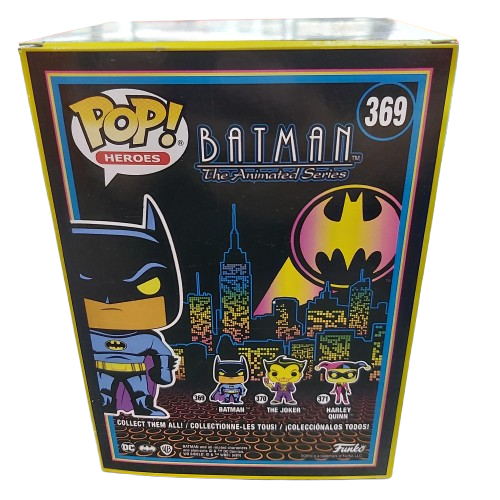 Funko POP! Vinyl – Pop! Heroes Batman The Animated Series #369 Batman Special Edition Black Light Glow, Excellent Condition, With Box (CP 1344786)