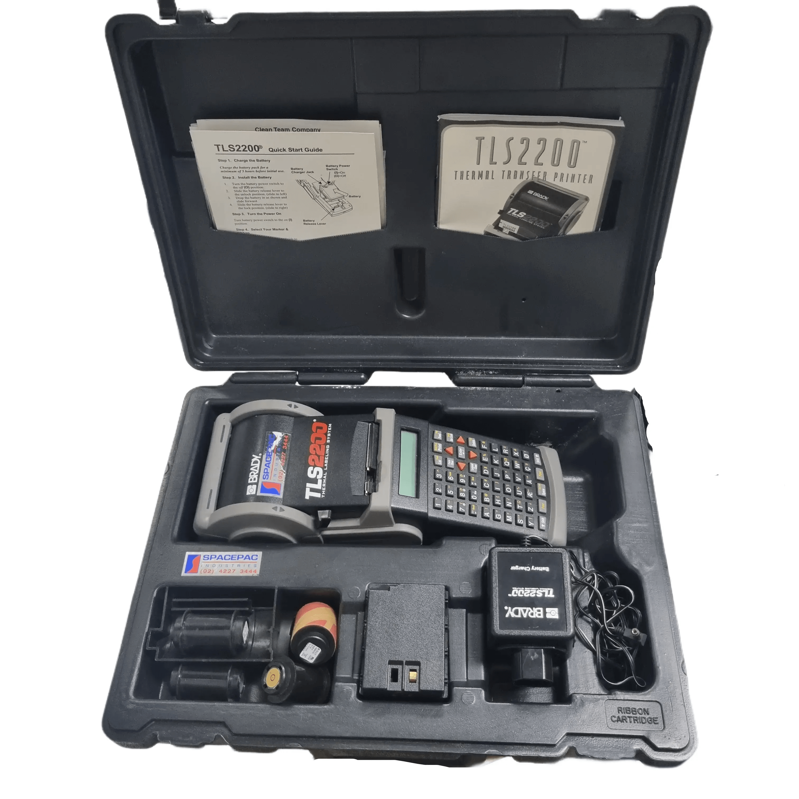 Brady TLS2200 Thermal Labeling System + Charger + Case