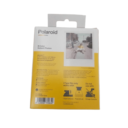 Polaroid Now I-Type Instant Camera 009028, Black, Like New, Sealed In Box, With Manual, USB Cable, Neck Strap + 8pk Films (NA 1354711)