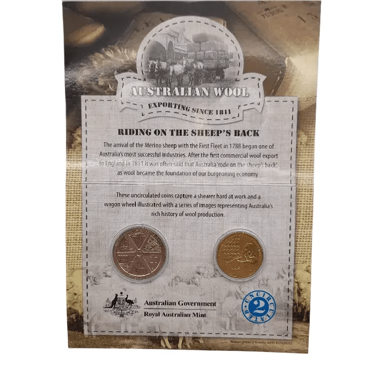 2011 Royal Australian Mint Australian Wool Two Coin Mint Set