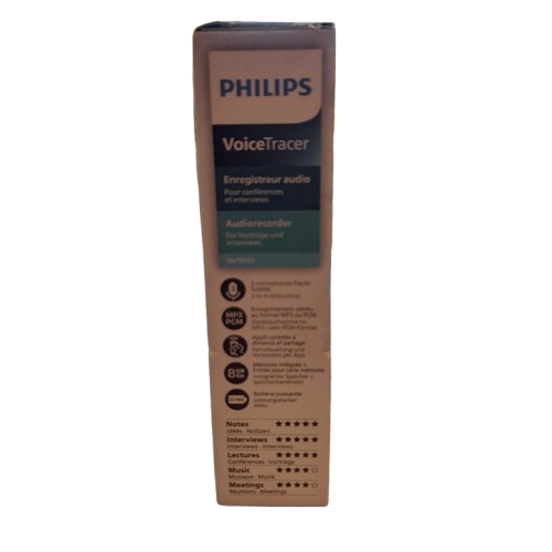 Philips DVT4115 3-Mic Digital Voice Recorder Sealed in Box