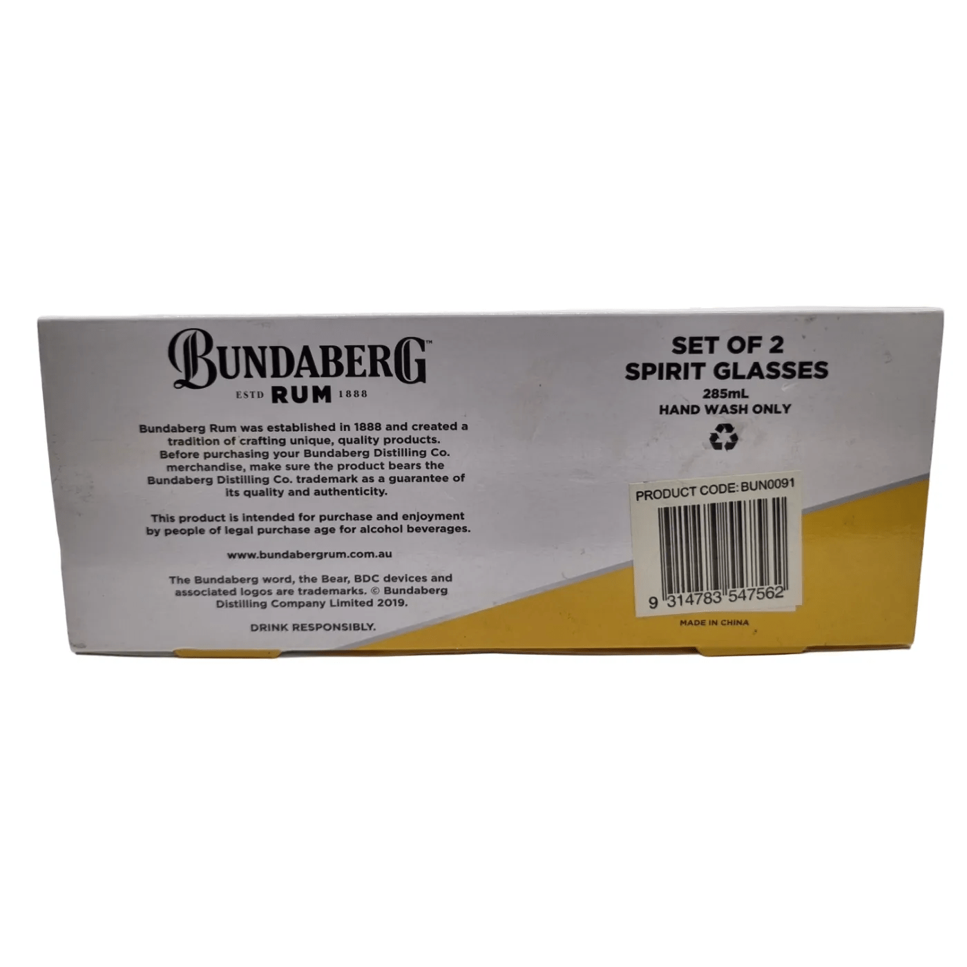 Bundaberg Rum 2-Piece Glass Set – (WR)