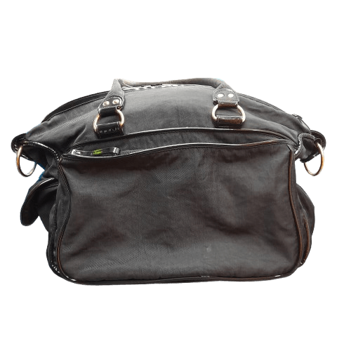 MIMCO Bag Black Lucid Gym Baby Bag Large Rose Gold Accents Turn lock Pockets