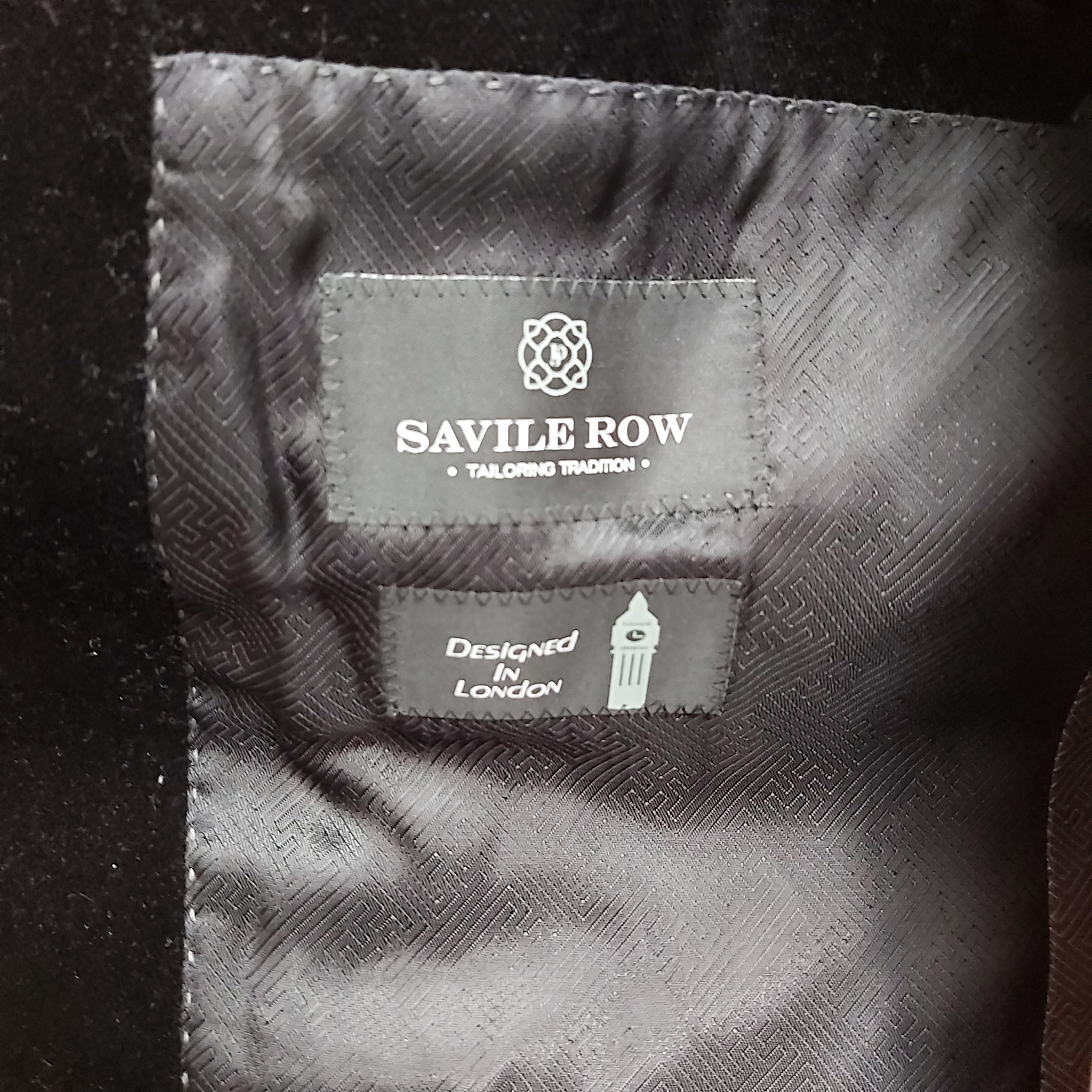 Men’s Savile Row Asher JV1 Black Velvet Jacket/Blazer, 96R, Contemporary Fit, Like New With Tags, RRP $349.99 (NA 1353776)