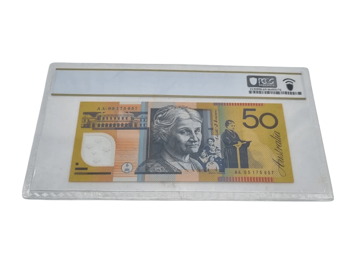 Australia / Reserve Bank Of Australia – polymer PCGS $50 Bank note | 65PPQ Rating