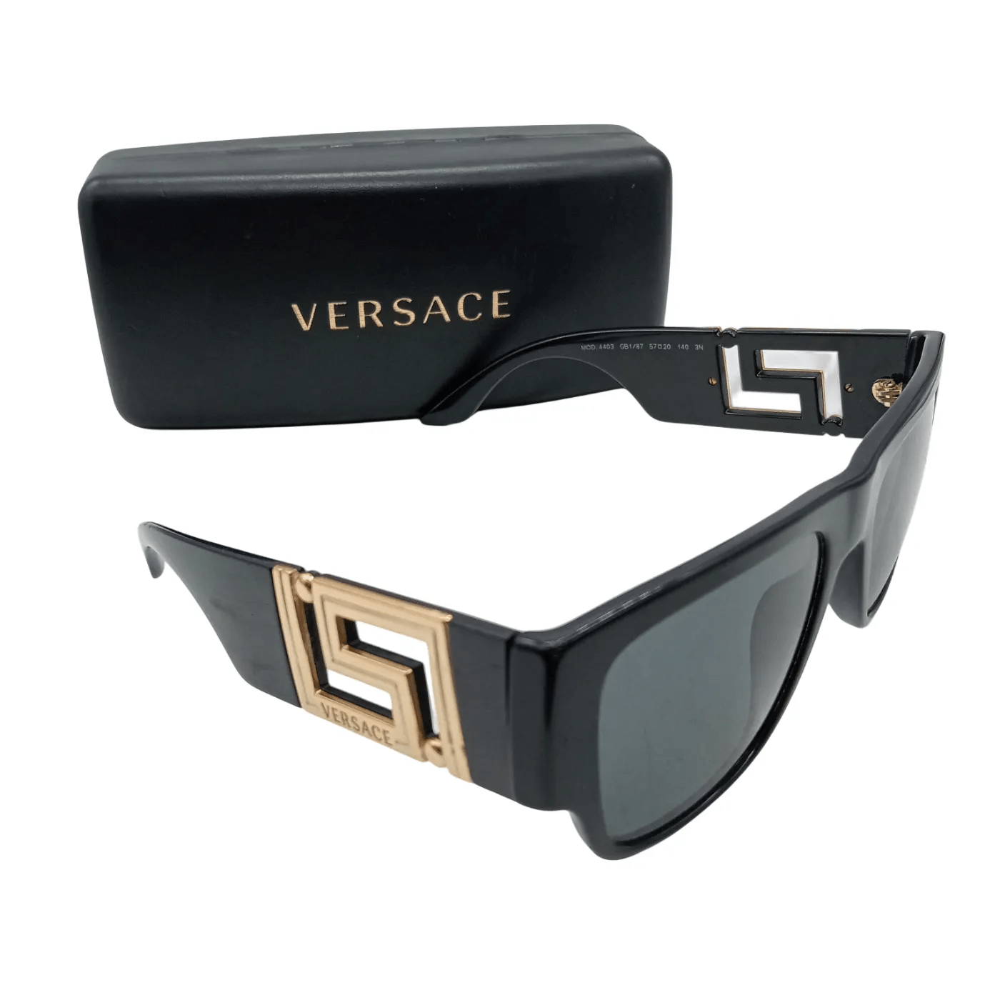 VERSACE SUNGLASSES VE4403 BLACK/GOLD + CASE + CLOTH  (WR 1347979)