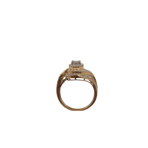 Ladies 9 Carat Yellow Solid Gold Ring – 4.9g, 8.5cm Circumference