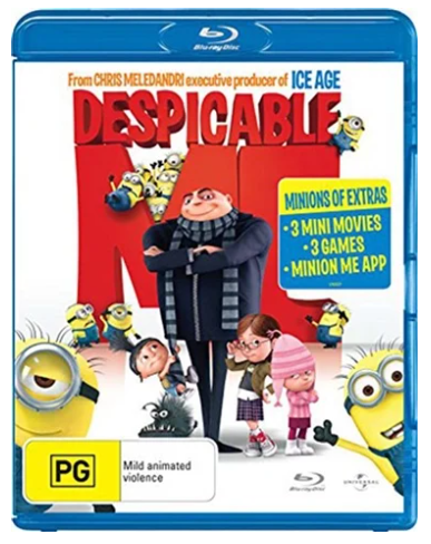 Despicable Me Blu Ray + 3D Blu Ray – Very Good Condition