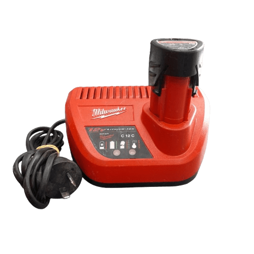 Milwaukee 12V Battery Charger C12C & 2.0 AH Battery