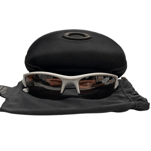 Oakley Flak Sunglasses With Case- White (NG1350210)