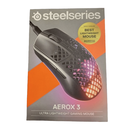 Steelseries Aerox 3 Wired RGB Gaming Mouse, Black, Excellent Condition, With USB Cable + Box