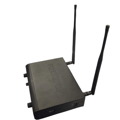 Phenyx Pro PTU-52-2H Wireless UHF Microphone System, Black, Very Good Condition With Hard Case, 2x Mic, Euro PSU, 2x Audio Technica Headphones