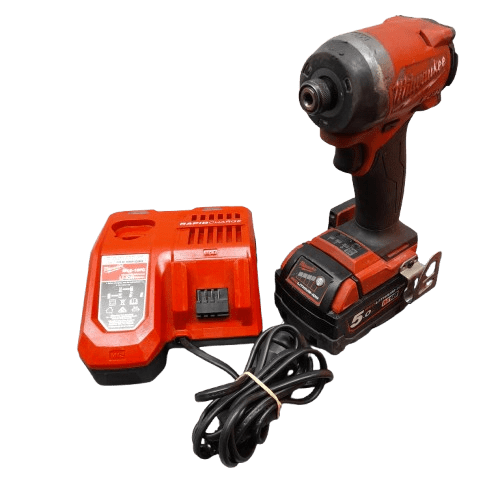 M18 FUEL™ 1/4″ Hex Impact Driver – 5.0AH Battery & M12-18FC  Charger Combo (MR 1342688)
