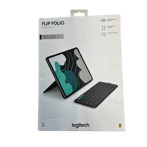 Logitech Flip Folio Keyboard Case For Ipad Pro 13″ and Ipad Air 13″ (MK)