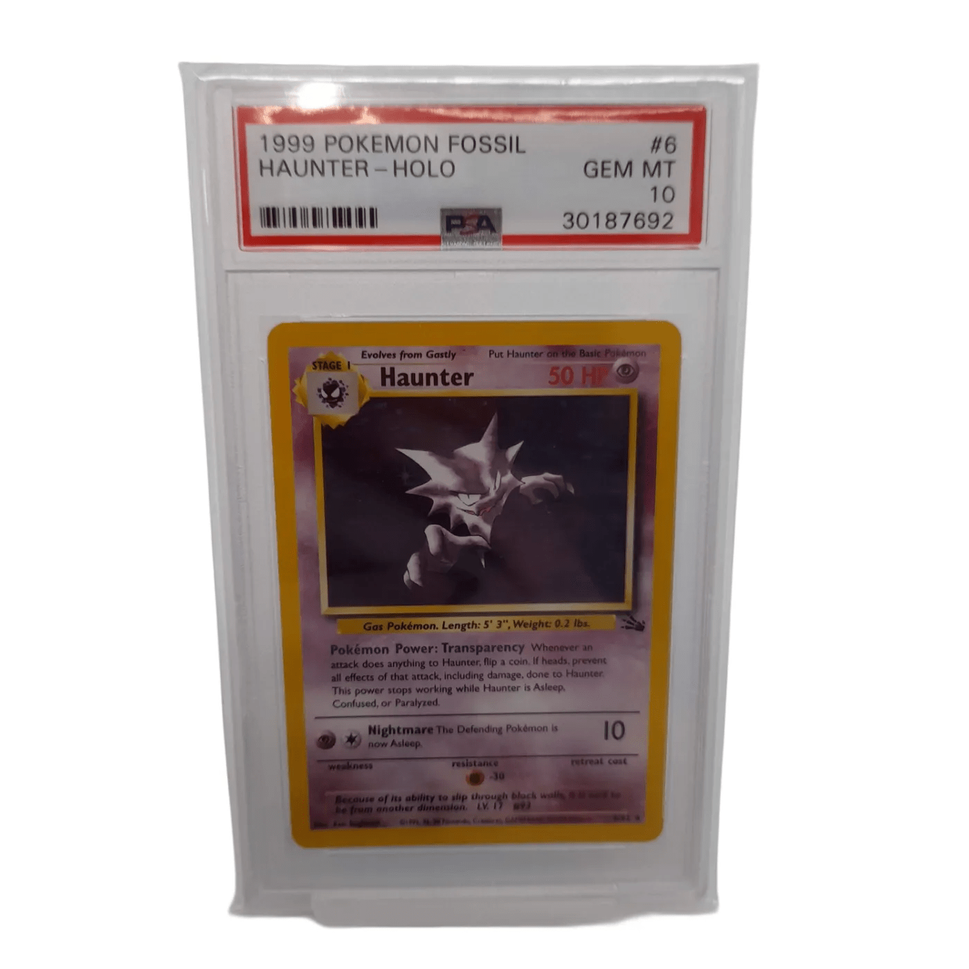 PSA Pokémon Card 1999 Fossil Haunter Holo GEM MT 10 – WL 1355614
