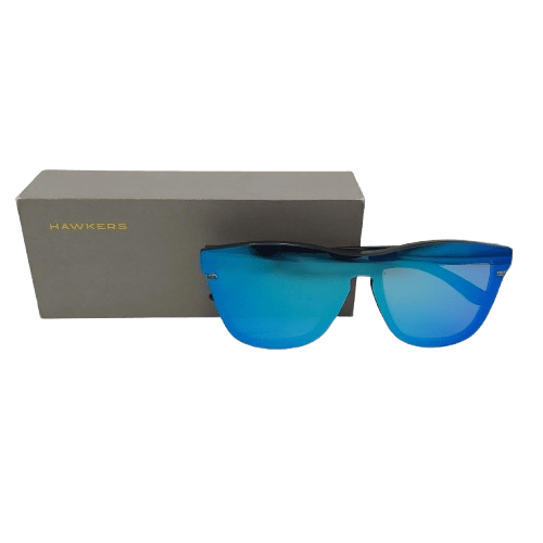 Hawkers Sunglasses – VOTR05 Black Frame with Blue Reflective Lenses (Box & Soft Pouch Included)